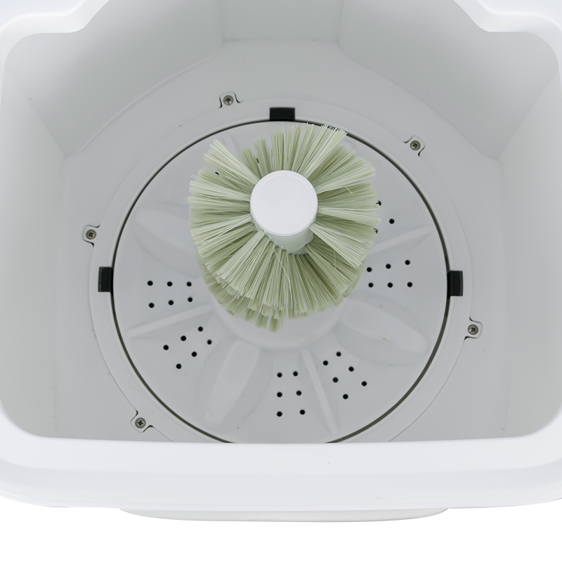 Överraskande kompakt tvättmaskin, bekväm och bärbar med avtagbara skor, borste och centrifugeringsbalja, riktig centrifugeringsfunktion, hög centrifugeringshastighet